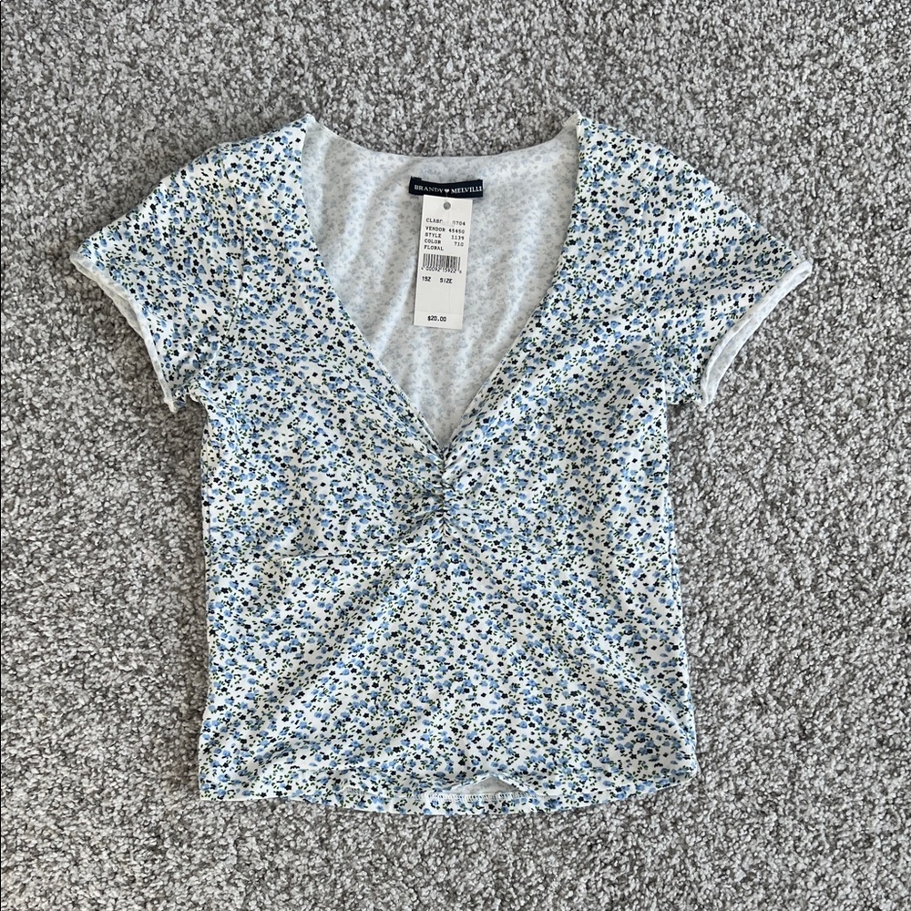 Floral Brandy Melville Crop Top
